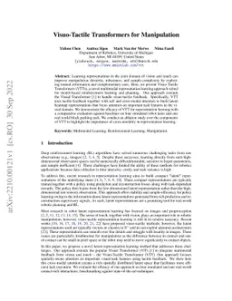 Visuo-Tactile Transformers for Manipulation