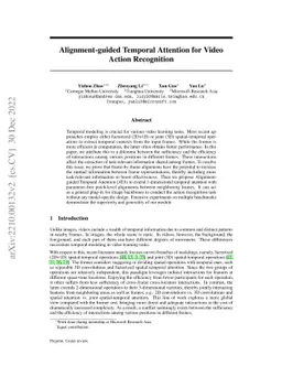 Alignment-guided Temporal Attention for Video Action Recognition