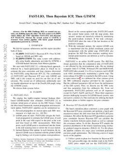 FAST-LIO, Then Bayesian ICP, Then GTSFM