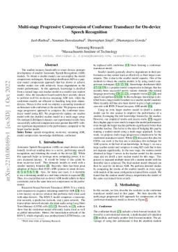 Multi-stage Progressive Compression of Conformer Transducer for
  On-device Speech Recognition