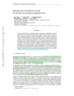 Predictive Inference with Feature Conformal Prediction
