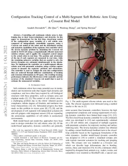 Configuration Tracking Control of a Multi-Segment Soft Robotic Arm Using
  a Cosserat Rod Model