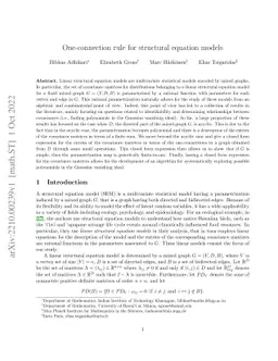 One-connection rule for structural equation models