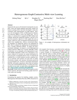 Heterogeneous Graph Contrastive Multi-view Learning
