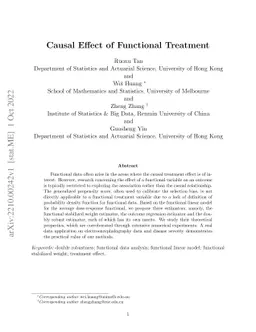 Causal Effect of Functional Treatment