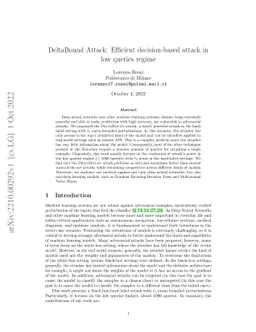 DeltaBound Attack: Efficient decision-based attack in low queries regime