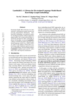 LambdaKG: A Library for Pre-trained Language Model-Based Knowledge Graph
  Embeddings