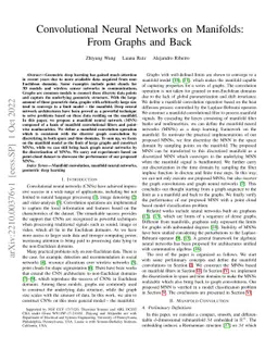 Convolutional Neural Networks on Manifolds: From Graphs and Back