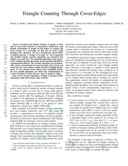 Triangle Counting Through Cover-Edges