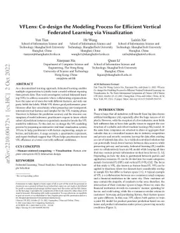 VFLens: Co-design the Modeling Process for Efficient Vertical Federated
  Learning via Visualization