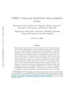 DARE: A large-scale handwritten date recognition system