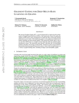 Gradient Gating for Deep Multi-Rate Learning on Graphs