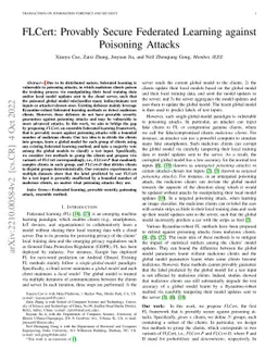 FLCert: Provably Secure Federated Learning against Poisoning Attacks