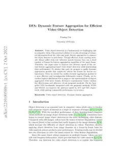 DFA: Dynamic Feature Aggregation for Efficient Video Object Detection