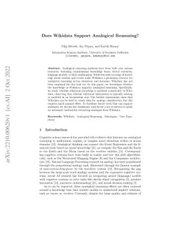 Does Wikidata Support Analogical Reasoning?