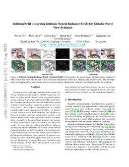 IntrinsicNeRF: Learning Intrinsic Neural Radiance Fields for Editable
  Novel View Synthesis