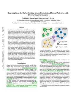 Learning from the Dark: Boosting Graph Convolutional Neural Networks
  with Diverse Negative Samples
