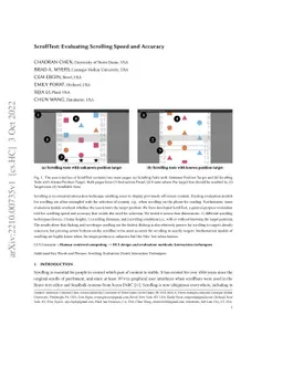 ScrollTest: Evaluating Scrolling Speed and Accuracy