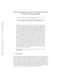 Fully Transformer Network for Change Detection of Remote Sensing Images