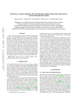 Push-Pull: Characterizing the Adversarial Robustness for Audio-Visual
  Active Speaker Detection