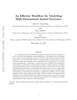 An Efficient Workflow for Modelling High-Dimensional Spatial Extremes