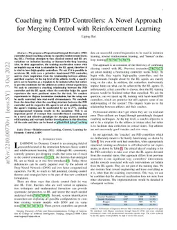 Accelerate Reinforcement Learning with PID Controllers in the Pendulum
  Simulations