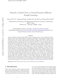 Towards a Unified View on Visual Parameter-Efficient Transfer Learning