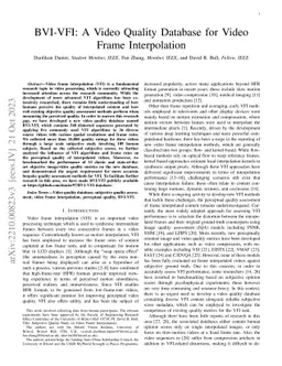 BVI-VFI: A Video Quality Database for Video Frame Interpolation