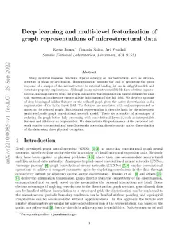 Deep learning and multi-level featurization of graph representations of
  microstructural data