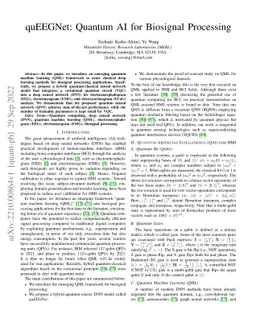 quEEGNet: Quantum AI for Biosignal Processing