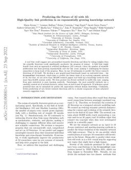 Predicting the Future of AI with AI: High-quality link prediction in an
  exponentially growing knowledge network