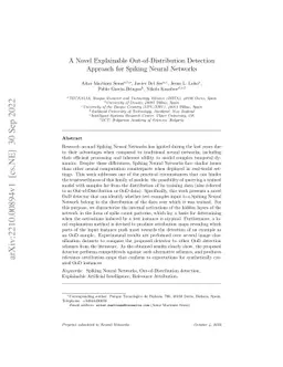 A Novel Explainable Out-of-Distribution Detection Approach for Spiking
  Neural Networks
