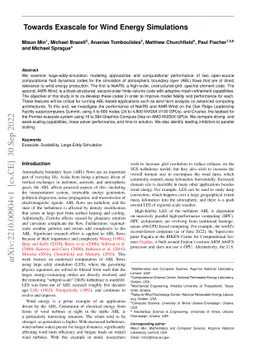 Towards Exascale for Wind Energy Simulations