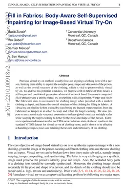 Fill in Fabrics: Body-Aware Self-Supervised Inpainting for Image-Based
  Virtual Try-On