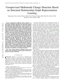 Unsupervised Multimodal Change Detection Based on Structural
  Relationship Graph Representation Learning