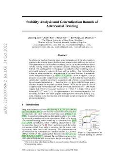 Stability Analysis and Generalization Bounds of Adversarial Training