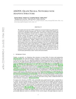 ASGNN: Graph Neural Networks with Adaptive Structure