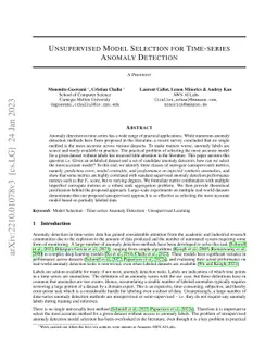 Unsupervised Model Selection for Time-series Anomaly Detection