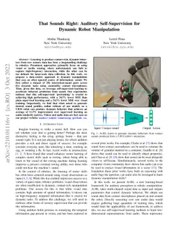 That Sounds Right: Auditory Self-Supervision for Dynamic Robot
  Manipulation
