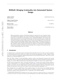 BIASeD: Bringing Irrationality into Automated System Design