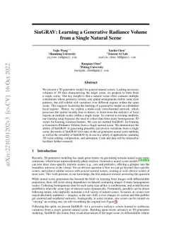 SinGRAV: Learning a Generative Radiance Volume from a Single Natural
  Scene