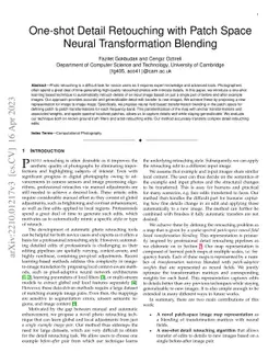 One-shot Detail Retouching with Patch Space Neural Transformation
  Blending