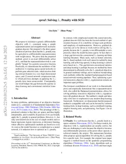 spred: Solving $L_1$ Penalty with SGD