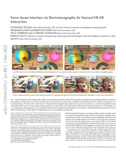 Force-Aware Interface via Electromyography for Natural VR/AR Interaction