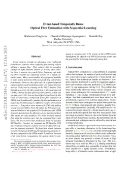 Event-based Temporally Dense Optical Flow Estimation with Sequential
  Learning