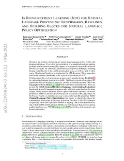 Is Reinforcement Learning (Not) for Natural Language Processing:
  Benchmarks, Baselines, and Building Blocks for Natural Language Policy
  Optimization