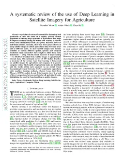 A systematic review of the use of Deep Learning in Satellite Imagery for Agriculture