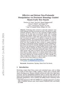 Effective and Robust Non-Prehensile Manipulation via Persistent Homology
  Guided Monte-Carlo Tree Search