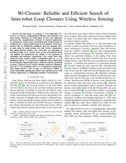 Wi-Closure: Reliable and Efficient Search of Inter-robot Loop Closures
  Using Wireless Sensing