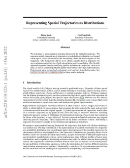 Representing Spatial Trajectories as Distributions